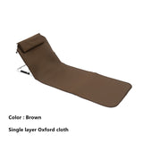 Oxford Cloth Waterproo Beach Mat Outdoor Portable Relax Back Pillow Lounger Folding Seat Cushion Beach Traveling Camping Chair