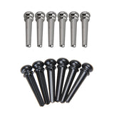 6PCS Guitar Bridge Pins Pegs Dot Inlay Bridge Pin for Bass Folk Guitar Replacement Accessories