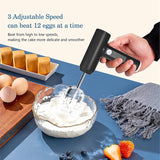 Hand Mixer Electric Wireless,Mixer Hand Mixer,USB Rechargeable,Portable Hand Mixer for Baking,for Sauces,Cream,Egg