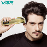 VGR All Metal Professional Hair Trimmer For Men USB Rechargeable Hair Clipper Cordless Barber Electric Hair Cuting Machine
