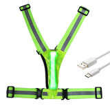 LED Reflective Vest USB Rechargeable LED Light Up Vest High Visibility Adjustable Running Vest Safety Night Running Gear 2023