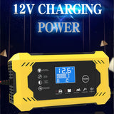 12V 6A Car Battery Charger Digital Car Battery Charger LCD Display Repair Motorcycle SUV Charger Power Repair Fully Automati