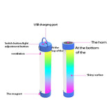 10W Portable Night Light Magnetic Hook RGB Colorful Music Lights LED Bluetooth Emergency Warning Lamp For Home Travel