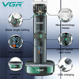 VGR Professional 2-speed motor hair clipper for men cordless barber beard hair trimmer rechargeable electric haircut machine