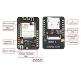 ESP32-CAM WiFi Bluetooth Development Board with OV2640 Camera + FTDI USB to TTL Serial Converter + IPEX 2.4G SMA Antenna