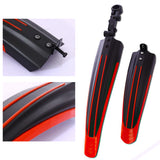 2 pieces Of Bicycle Mudguards Mud-proof Mountain Bike Tires Front And Rear Mudguards Colored Plastic Fender Wings Bicycle Parts