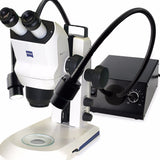 Adjustable Brightness & Flexible Direction Gooseneck Lights Microscope LED Fiber Optic Dual Illuminator 100V~240V