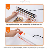 Vacuum Sealer Packaging Machine 220V Household Food Vacuum Sealer Film Sealer Vacuum Packer Including 20Pcs Bags EU Plug