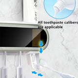 NEW Adsorption Inverted Toothbrush Holder Automatic Toothpaste Squeezer Dispenser Storage Rack Bathroom Accessories