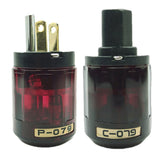 HIFI  Adapter Connector Plated C-079 IEC Female P-079 Male US Version DIY Power Cord