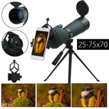 25-75X70 HD Optic Telescopio Monocular Binocular Eyepiece Telescope for Bird Watching Night Vision Spotting Scope Waterproof