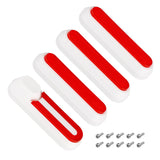 4 Set Electric Scooter Wheel Hubs Cap Fork Reflective Strips Wheel Side Decorative Cover with Screws for M365 PRO PRO2 1S