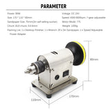 90W Grinder 7-level Adjustable Speed Sanding Polisher Machine Mill Benchtop Polisher with 20pc Sandpaper 4500-9000 RPM EU Sander