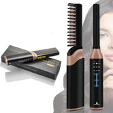Hair Straightener Irons Comb Quick Beard Straightener Ceramic Hair Straightening  Hair Curling Machine
