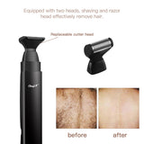 6500Rpm 2 In 1 Foldable Handle Back Shaver Men Hair Remover Usb Rechargeable Shaving Machine Beard Timmer Long Handle Razor