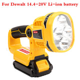 12W LED Work Light Portable Camping Flashlight Handheld Lantern for Dewalt 14.4V 18V 20V Li-ion Battery DCB140  DCB180