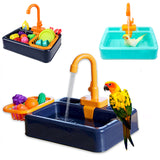 Creative Parrot Perch Shower Pet Bird Bath Cage Basin Parrot Bath Basin Parrot Shower Bowl Birds Accessories Parrot Toy