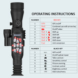 Full Color Night Vision Telescope Monocular Vision Scope Digital Rang Finder Ballistic Computer Scope 1080p for Wildlife Viewing