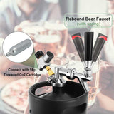 3.6L Growler Tap Kit,Pressurized Mini Beer Keg,Stainless Steel Barrel &amp;Co2 Regulator &amp;Beer Faucet,Homebrew Beer Dispenser System
