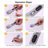 Professional 3D Pen with 12 Colors (118 Feet) 1.75mm PLA Filament Refills LCD Screen Non-Clogging 3D Drawing Printer Pen
