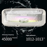 Ultrasonic Cleaning Machine Portable Ring Cleaner 45000 Hz High Frequency Vibration Wash Cleaner Washing with Jewelry Timing