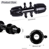 Drip Irrigation Barbed Tee 10 Pcs 1/2 Inch to 1/4 Inch Adapter Irrigation Tubing Connector for Home Garden Barbed Fits Dropship
