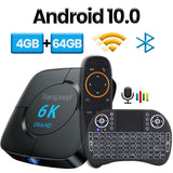 Transpeed Android 10.0 Bluetooth TV Box Voice Assistant 6K 3D Wifi 2.4G&5.8G 4GB RAM 64G Media player Very Fast Box Top Box
