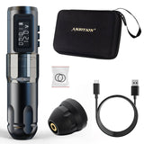 AMBITION MARS Wireless Tattoo Machine Pen With Rechargeable Battery Adjustable Stroke For Lining Shading Coloring