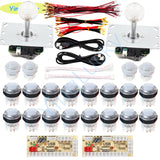 2 players joysticks kit with LED Arcade joystick 5V led buttons USB code control board for game console