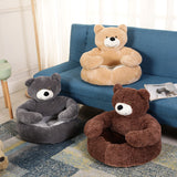 Super Soft Pet Bed Sofa Comfort Pet Supplies Winter Warm Cute Bear Hug Cat Sleeping Mat Plush Large Puppy Dogs Cushion