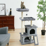 Cat Scratcher Tower Home Furniture Cat Tree Pets Hammock Sisal Cat Scratching Post Climbing Frame Toy Spacious Perch