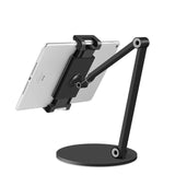 Desktop Aluminum Tablet Stand Long Arm Rotation Cellphone Holder Adjustable Lazy Tablet Mount Compatible with 4-13'' iPhone iPad