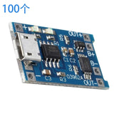 100Pcs 5V 1A 18650 TP4056 Lithium Battery Charger Module Charging Board with Protection Dual Functions