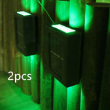 2pcs/lot LED Solar Lights For Outdoor Smart Waterproof Wall Lamp Powered Sunlight For Garden Decoration Wireless Street Lights