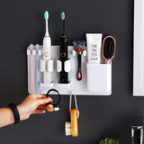Multifunction Toothbrush Holder Shaver Hook Dustproof Sticky Suction Wall for Bathroom Organizer Storage Rack Accessories