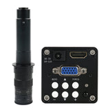 14MP 1080P HDMI VGA Video Microscope Camera + 130X 180x 300x Adjustable Zoom C Mount Lens + 56 LED Ring Light For PCB Soldering