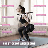 250LBS Resistance Bands Set with Workout Bar Exercise Band Fitness Stick Home Gym Bodybuilding Pilates Bar Kit Fitness Equipment