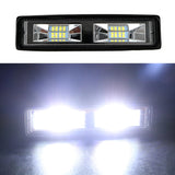 2Pack 16LED 48W LED Work Light Bar IP68 Waterproof Car Headlights Assembly 12-24V Spot Beam Lamps For Truck ATV SUV DRL Off Road