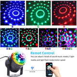 Sound Activated Rotating Disco Ball DJ Party Lights 3W 3 LED RGB LED Stage Light For Christmas Wedding Sound Party Lights