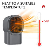 Portable Space Electric Heater With Thermostat,Personal Room Heater, Overheat Protection Ceramic Heater For Home-US Plug