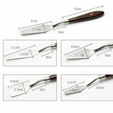 5Pcs/Set Stainless Steel Oil Painting Knives Artist Crafts Spatula Palette Knife Oil Painting Mixing Knife Scraper Art Tools