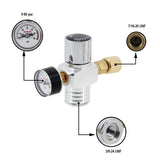 CO2 Mini Gas Regulator 0 - 60psi with Tr21*4 Adapter CO2 Charger TR21*4 3/8-20UNF Keg Charger Beer Kegerator