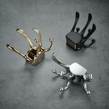 Black Gold Robe Hooks Wall Mounted Type Nail Punched Bedroom Wardrobe Clothes Rack 3 Hooks Rotatable Bath Hardware Antique/Nicke