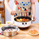 26cm 3.6L Electric Cooker Mini Hot Pot Boiler Multifunction Steamer Pot Dormitory Skillet Cookware Kitchen Cooking Appliance