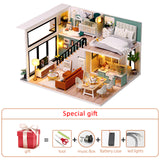 Big Doll House Furniture Miniature Building Kits Diy Dollhouse Kit Roombox Villa Garden Wood Houses Toy For Children Adult Gifts