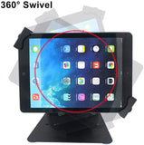 Desktop Anti-Theft Security Kiosk POS Tablet Stand 360° Rotation Holder Enclosure with Lock &amp; Keys for iPad Air Mini 7-10''
