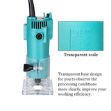 450W Hand Woodworking Electric Trimming Machine Electromechanical Wood Milling Engraving Slotting Brush Motor Wood Router Tool