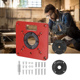 Router Table Insert Plate With 4 Rings Wood Router Engraving Machine Trimming Machine Flip Board For DIY Kit Woodworking
