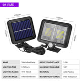 LED Solar Powered Wall Light Outdoor Waterproof PIR Motion Sensor Lighting Park Courtyard Fence Street Garden Decoration Lamp