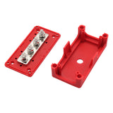 300A Bus Bars 12V-48V Heavy Duty Power Distribution Block 4X M8 5/16" Terminal Studs Red for RV Trucks Ships Yachts